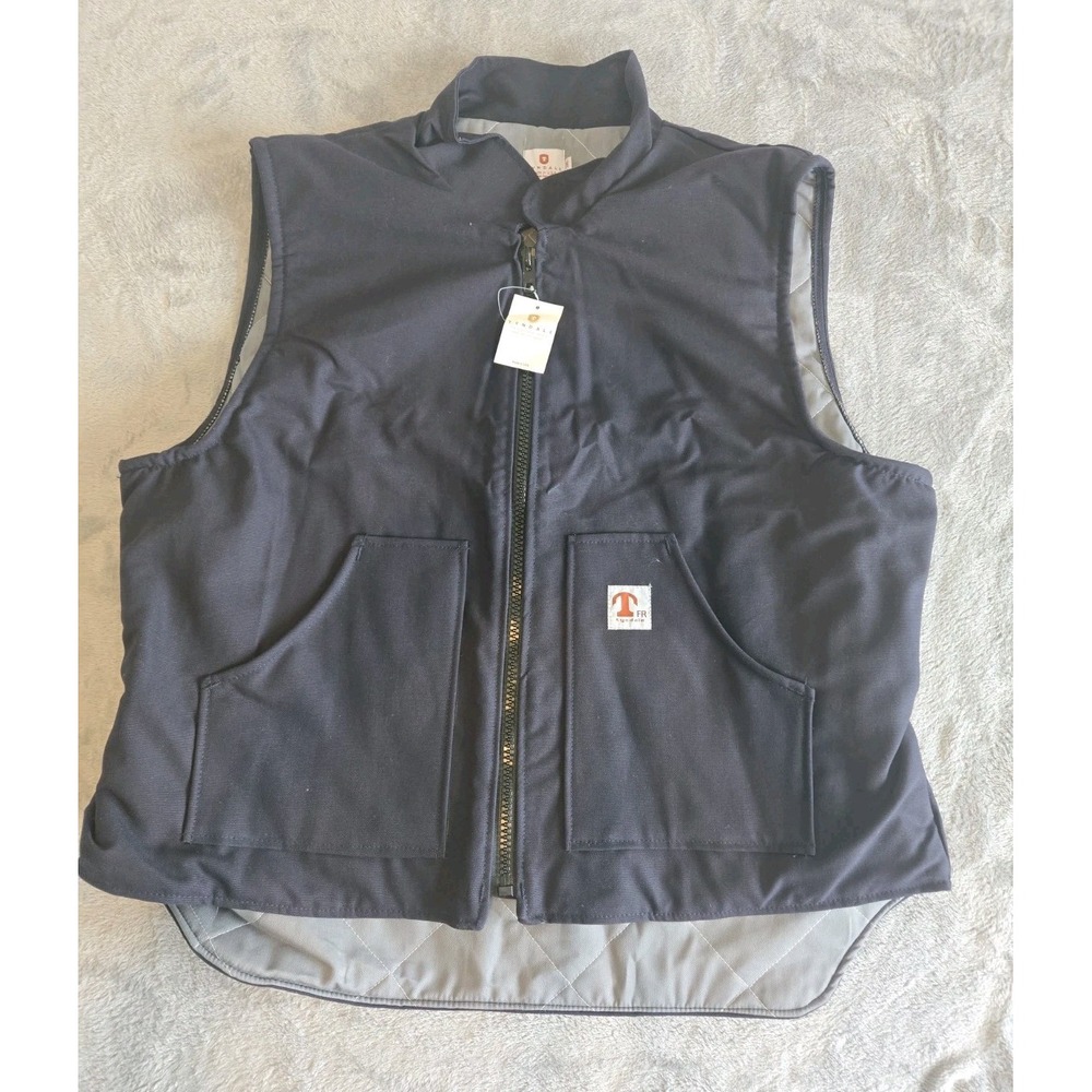 Tyndale FR Vest Mens 3XL Flame Resistant Navy Heavyweight Quilted HRC 4 TS69